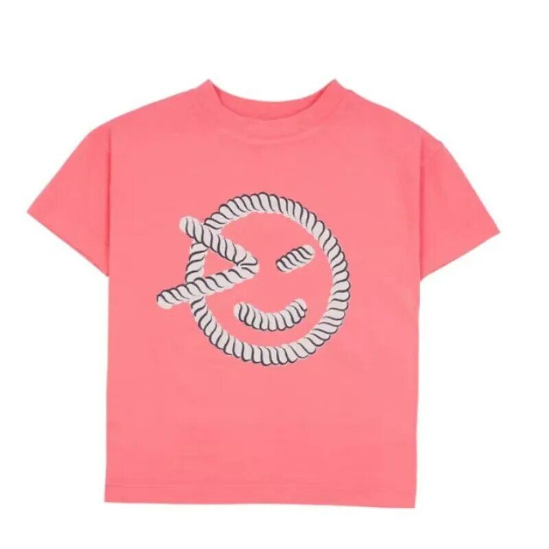 2024 Ss Nieuwe Wyn Zomer Klassiek T-Shirt Modemerk Jongens En Meisjes Top Kinderkleding