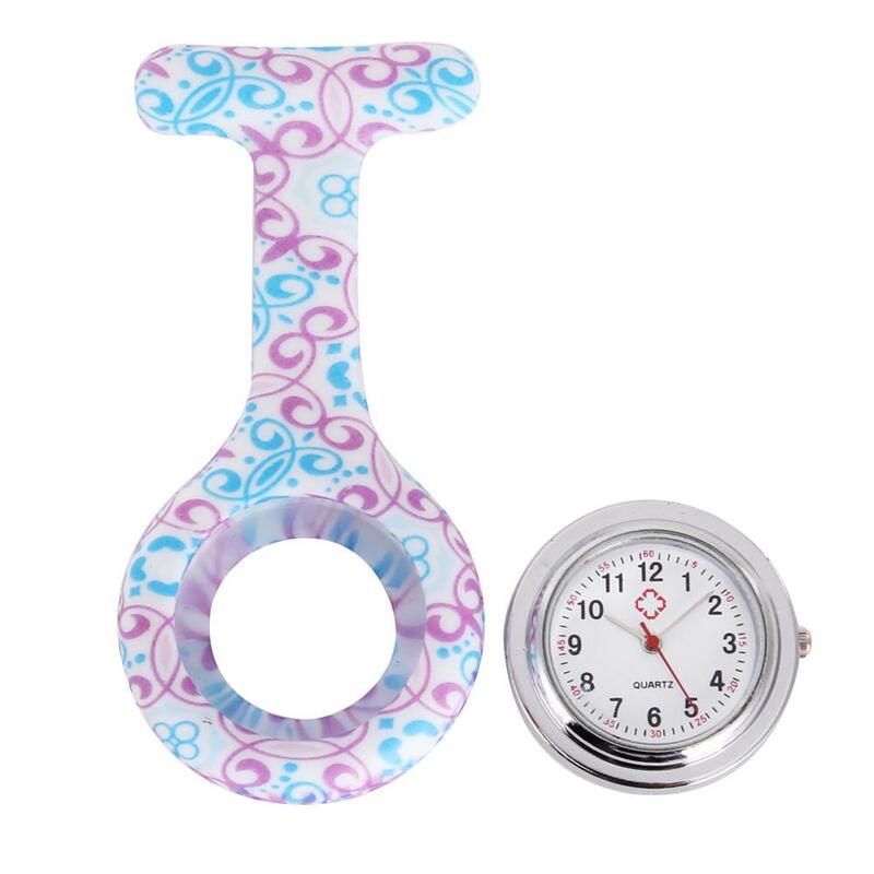 14 Stks/partij Pocket Horloges Clip-On Fob Broche Hanger Opknoping Rubber Siliconen Verpleegster Horloge Arts Verpleegkundigen Medische Quartz Horloge geschenken