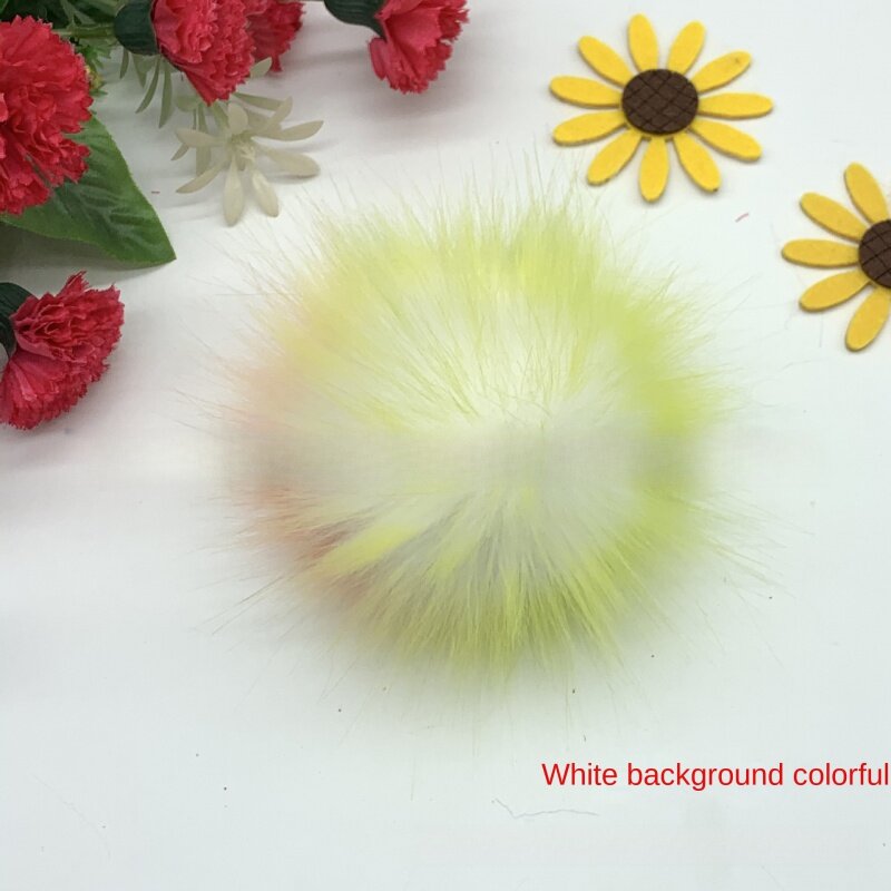 10cm Fox Color Raccoon Imitation Wool Artificial Fake Fur Ball Pompons Diy Hat Pendant