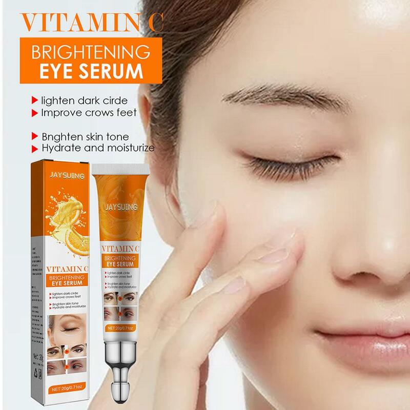 20g Vitamin C Augen creme Anti Augenringe Bleaching Haut glatte Augen Taschen Serum Pflege feine Straffung unter Linien Augen schönheit i7f5