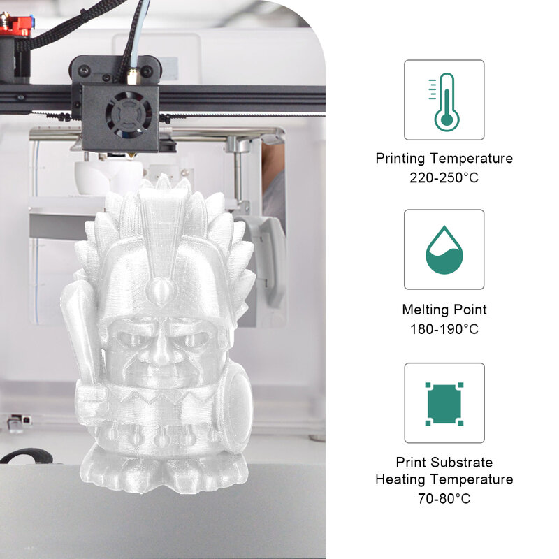 SUNLU 1KG PETG 3D Filament drukarki 1.75mm ± 0.02mm 1KG/2.2LBS 3D materiał PETG dla drukarki 3D wysoka przezroczystość i dobry połysk