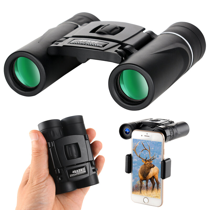 Lentille optique HD portable 22x32, gamme binoculaire injuste, télescope de chasse, sports de plein air, camping, voyage, cadeaux