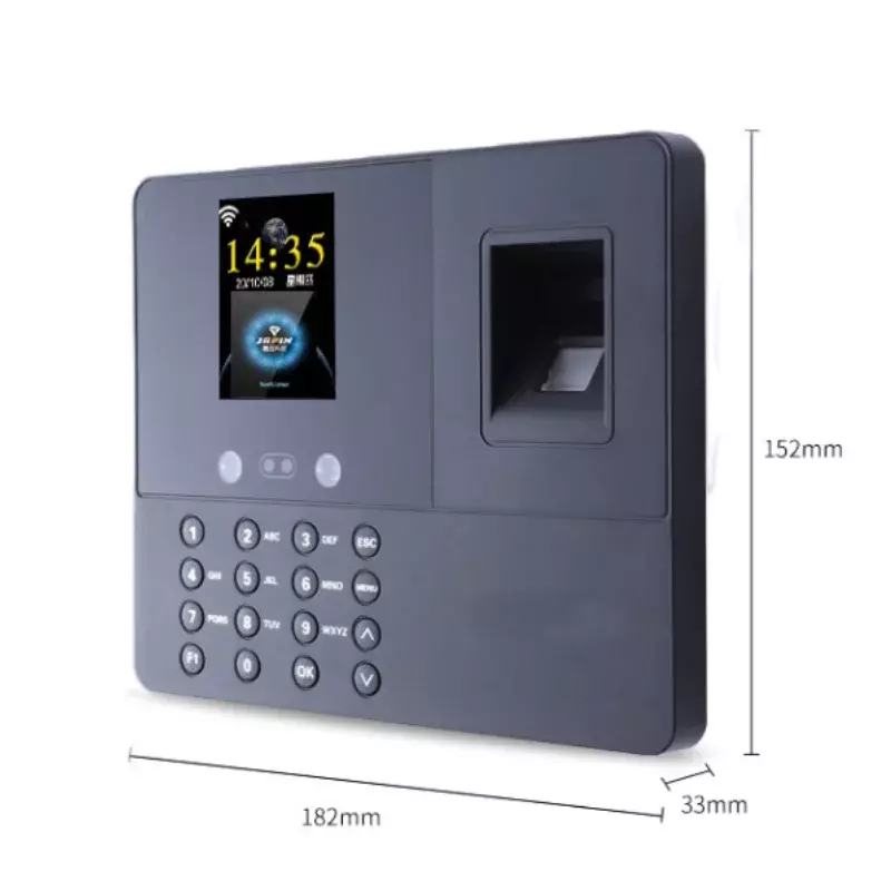 Máquina de asistencia de tiempo de reconocimiento facial y de huellas dactilares, función USB