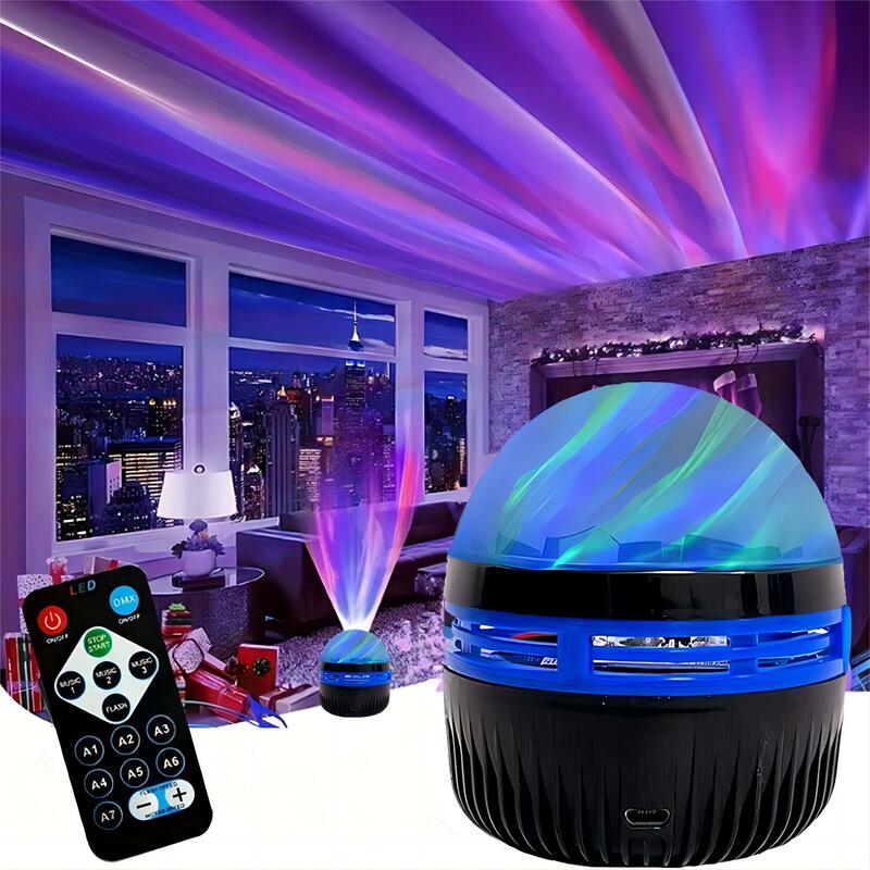 LED Aurora Projector Light Galaxy Projector Light Colorful Galaxy Sky Projector with Remote Control USB Plug-in, Suitable for Be