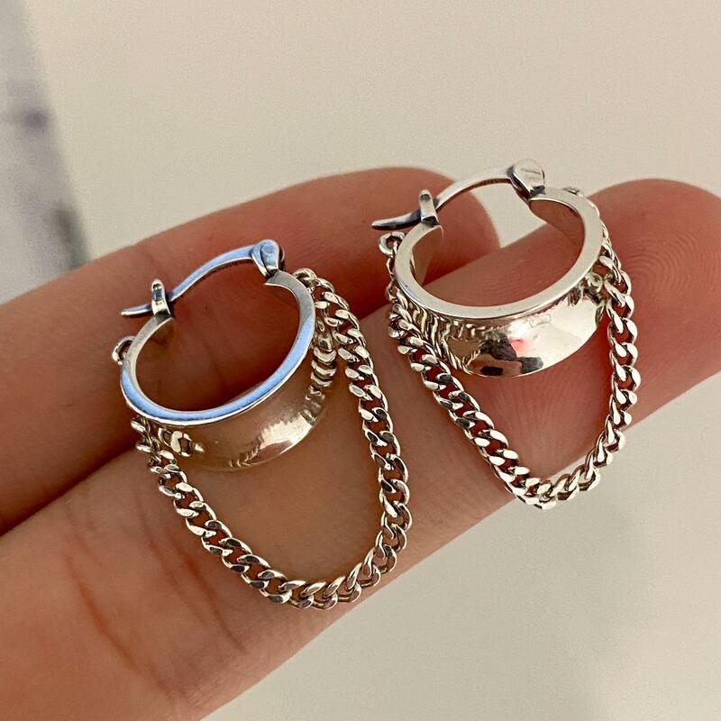 BF CLUB 925 Sterling Silver Vintage Earrings For Women Tassel ChainTrendy Earring Jewelry Prevent Allergy Party Accessories Gift