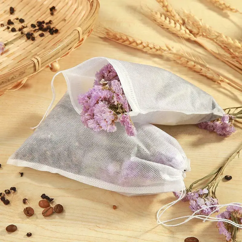 100Pcs/Lot Empty Scented Tea Bags With String Heal Seal Filter for Herb Loose Tea 5 x 7CM Teabags