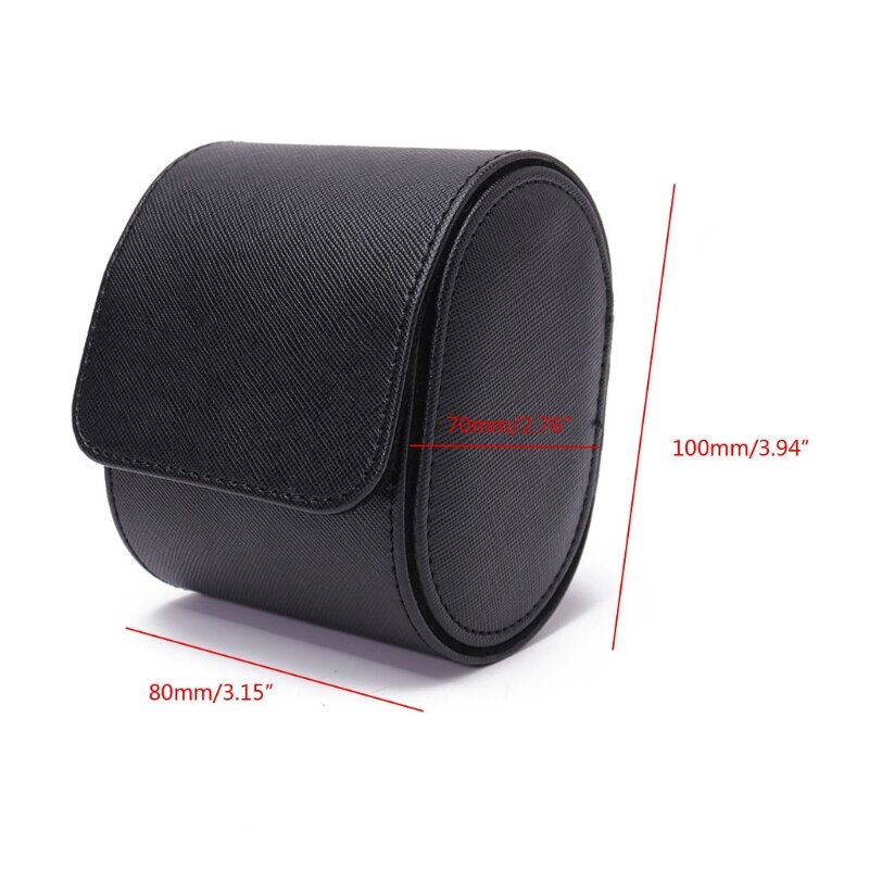 652F PU Leather Watch Storage Box Travel Single Watch for Case Watch Gift Box for Christmas Anniversary Birthday