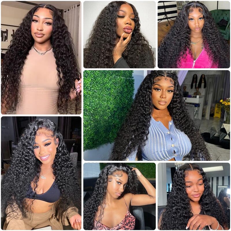 13x4 Hd Deep Wave Wigs Lace Front Human Hair Wigs For Black Women Water Wave Lace Frontal Wig Brazilian 100% human Wig On Sale
