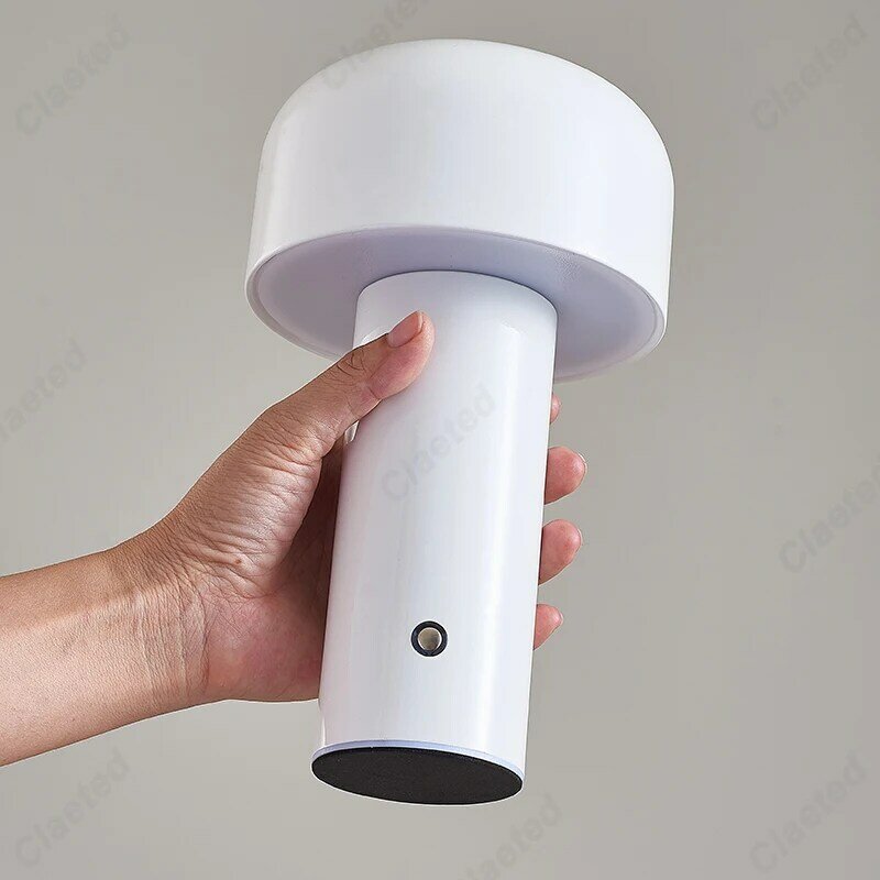 Italian Designer Mushroom Table Lamp Night Light Portable Cordless Touch Rechargeable Decor Lamp USB Bedside Lamp Desktop Lamp
