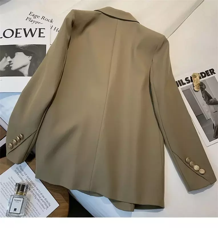 Khaki Frauen Anzug 1 Stück Blazer weibliche Frühling Büro Dame Business Arbeit tragen Jacke Mädchen formelle lässige elegante Mantel Ballkleid