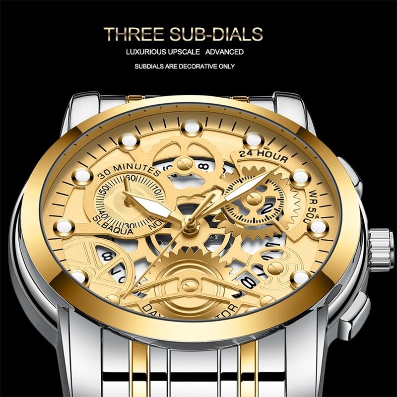 2024 New Quartz Watches Fashion Casual Military Sports Wristwatch Waterproof Luxury Men's Clock Relogio Masculino New Concept