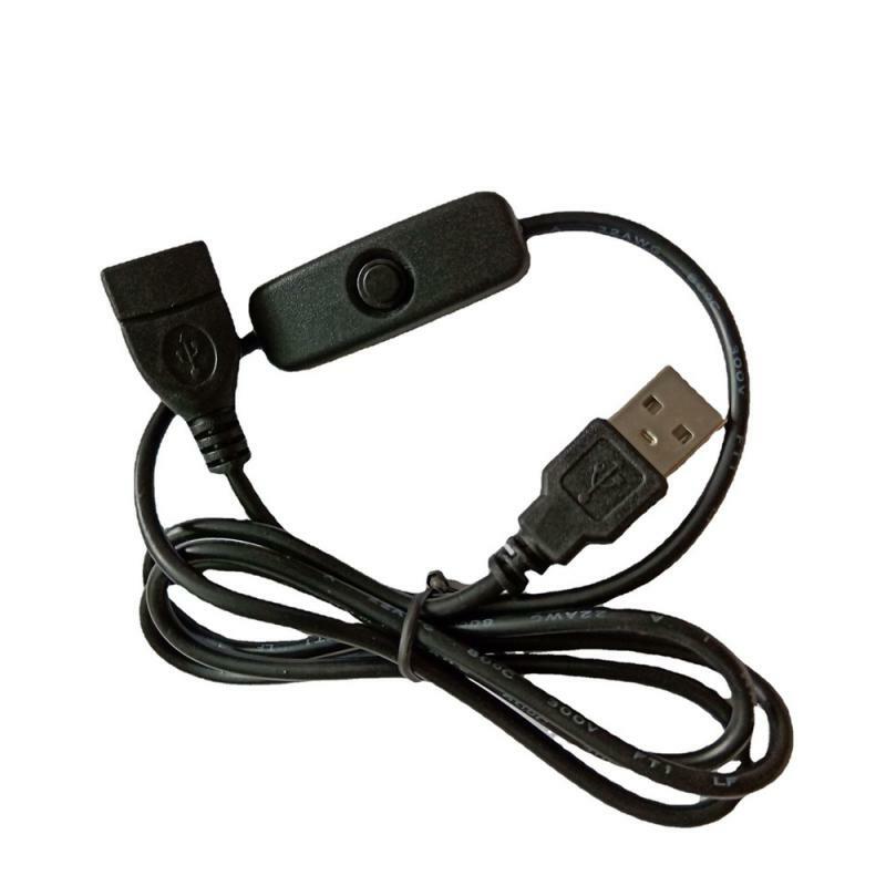 RYRA-USB Cabo de Extensão com Interruptor, Adaptador ON e OFF, Macho para Cabo de Dados Mestre, Acessórios de Alimentação, 100cm