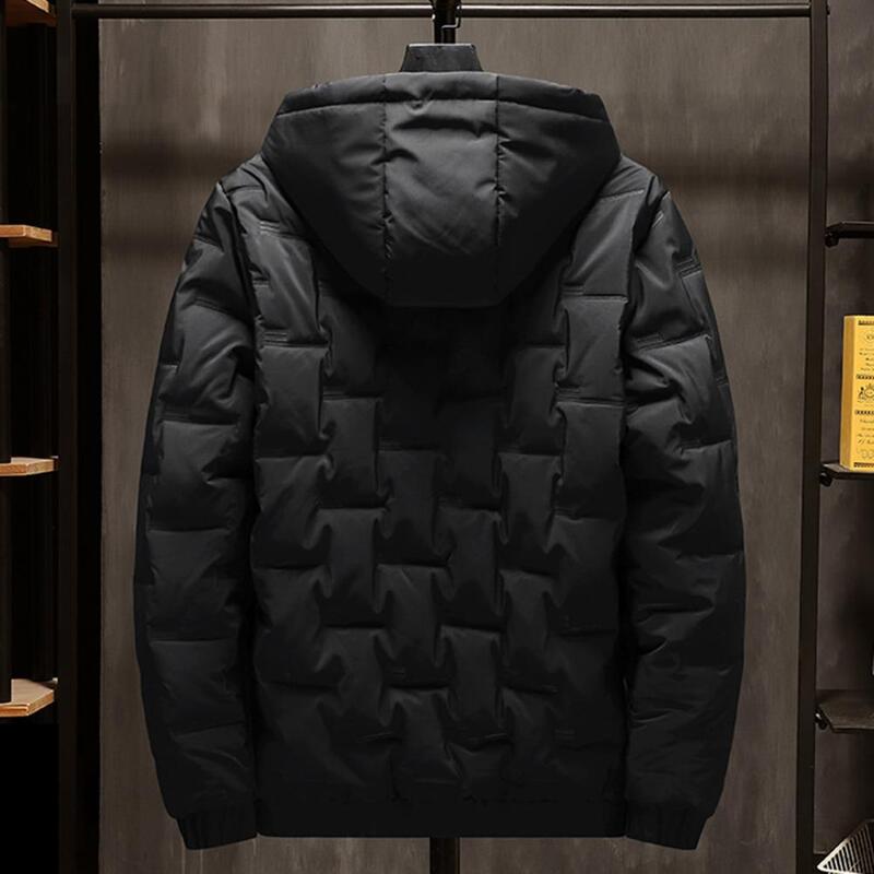ジッパー付きメンズフード付きジャケット,暖かくて厚い,スタイリッシュなコート,カジュアルで快適,冬