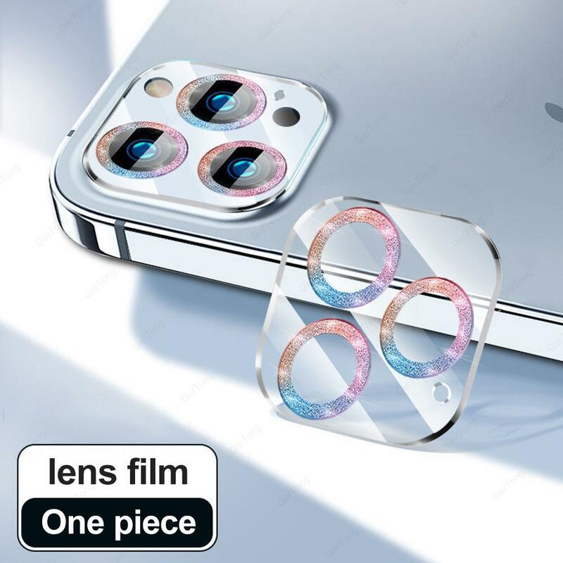Protetor de câmera glitter para iPhone, capa completa, película de lente de diamante, proteção para iPhone 15 Pro Max, 14, 13, 11 Pro Max, 14 Plus, 15 Pro
