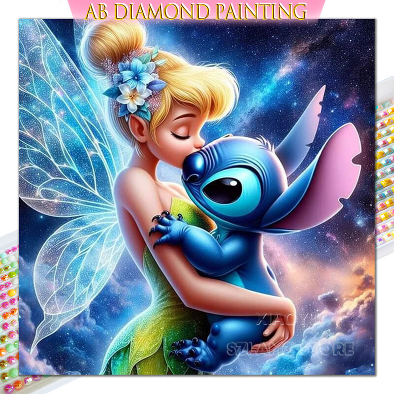 Disney-Kit de peinture diamant princesse papillon bricolage, biscuits faits à la main, point de croix, broderie, mosaïque, décoration de la maison