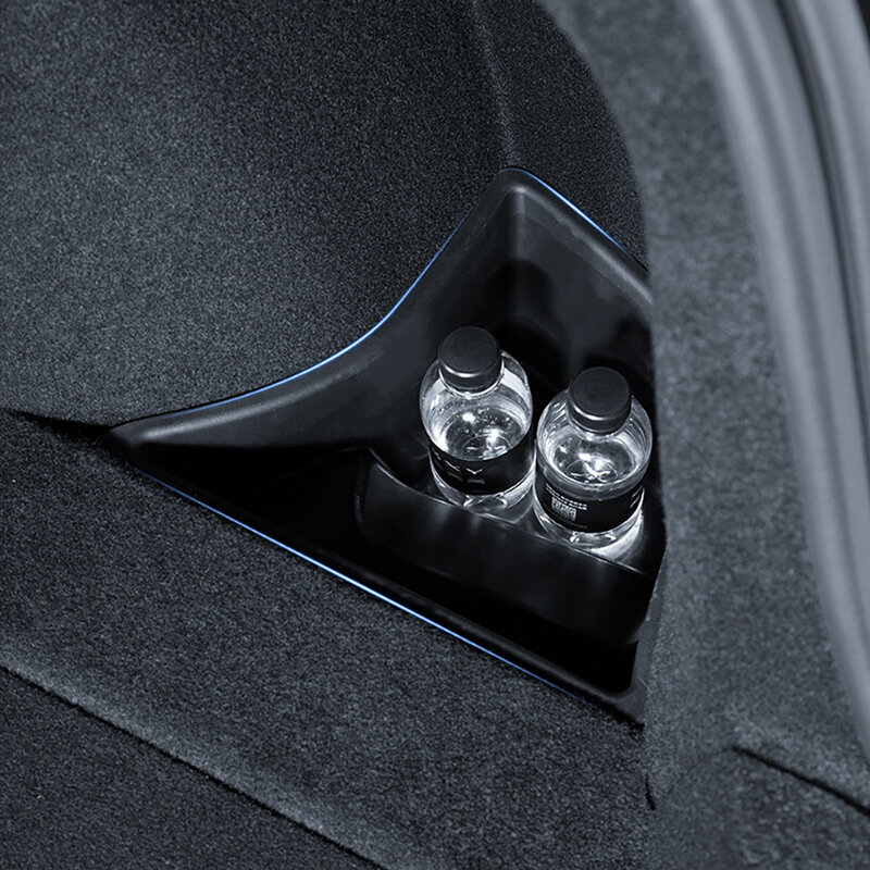 Per il 2024 Tesla Model 3 highland baule posteriore scatola portaoggetti lato sinistro con coperchio accessori per la decorazione della partizione dell'organizzatore dello stivale di coda