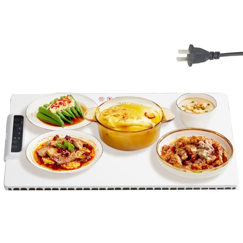 Hot Plate Listrik Serbaguna Baki Pemanas Listrik Bahan Silikon Hot Plate Listrik Rumah Tangga untuk Pesta Makan Malam 95AC