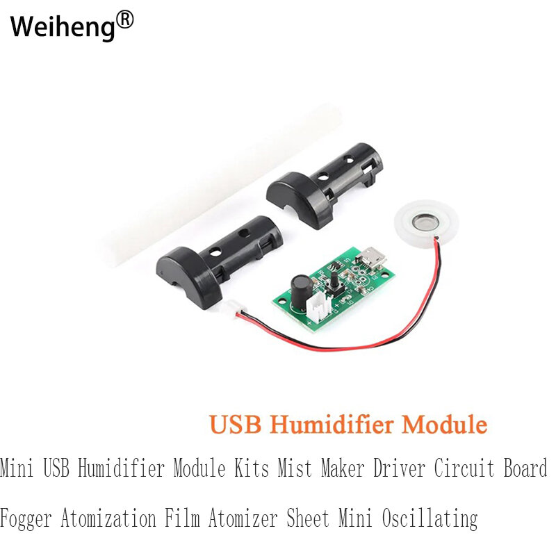 Mini USB Humidifier Module Kits Mist Maker Driver Circuit Board Fogger Atomization Film Atomizer Sheet Mini Oscillating