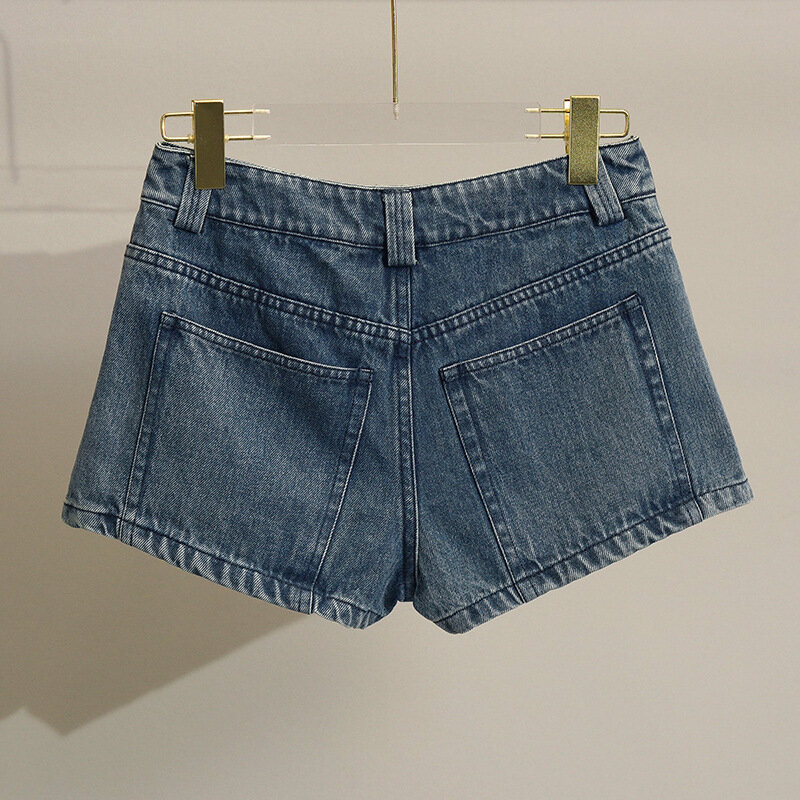 Nische Sommer neue All-Match Straight Rock kurze Shorts sexy Tasche Gesäß, um alte Denim Shorts weiblichen Trend zu tun