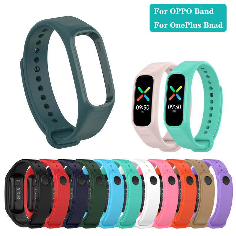 Soft Silicone Strap Compatible For OnePlus band / OPPO band Replacement Wristband