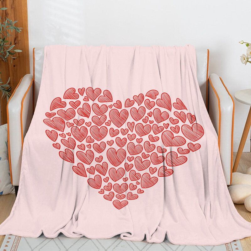 Love Sofa Blankets for Winter Warm Knee Bed Camping Custom Flannel Fleece Fluffy Soft Blankets King Size Microfiber Bedding