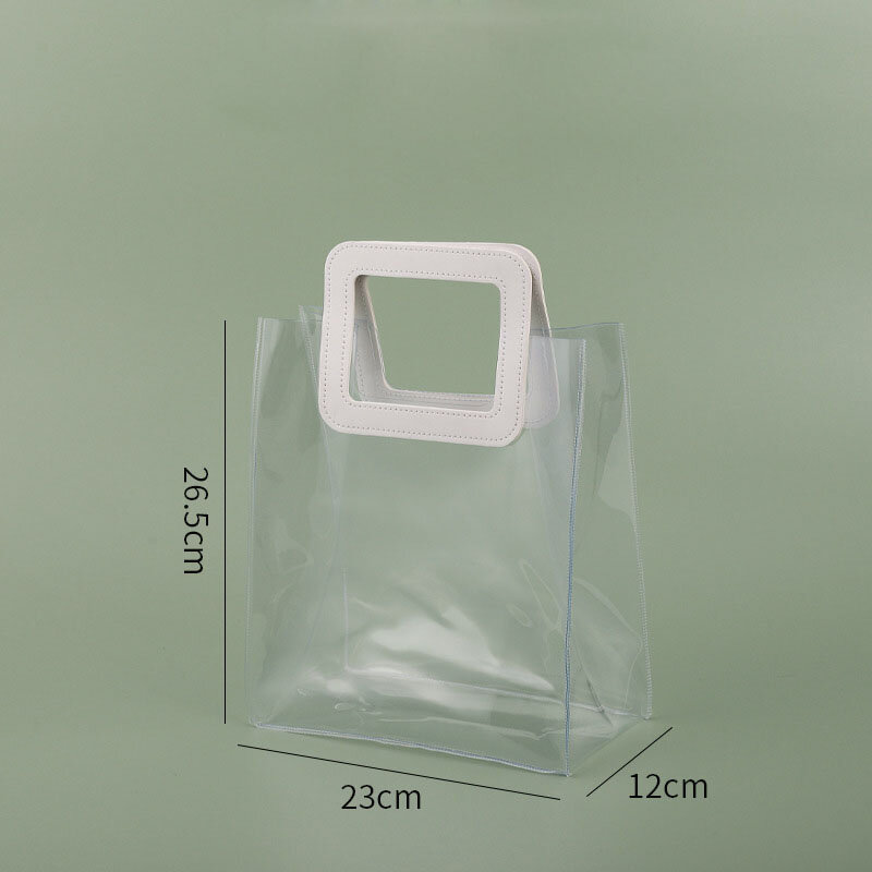 Прозрачная подарочная сумка из ПВХ, сумки для подарков на день рождения, прозрачная пластиковая сумочка
