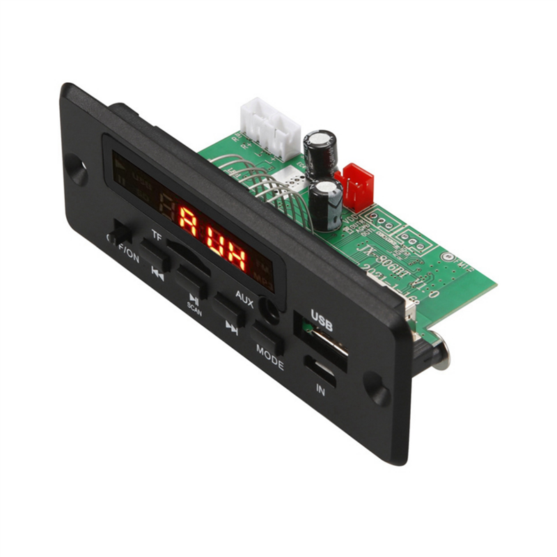 5Set 2X25W 50W Amplifier MP3 Player Decoder Board 5V-12V Bluetooth 5.0 FM Radio Module Support TF USB AUX Player Decoder