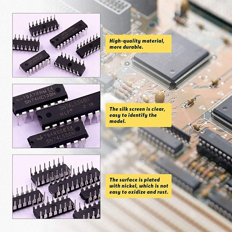 Kit de surtido de Chip integrado Digital, 40 piezas (20 piezas, 74, Hcxx + piezas, Lsxx 74), serie Logic IC