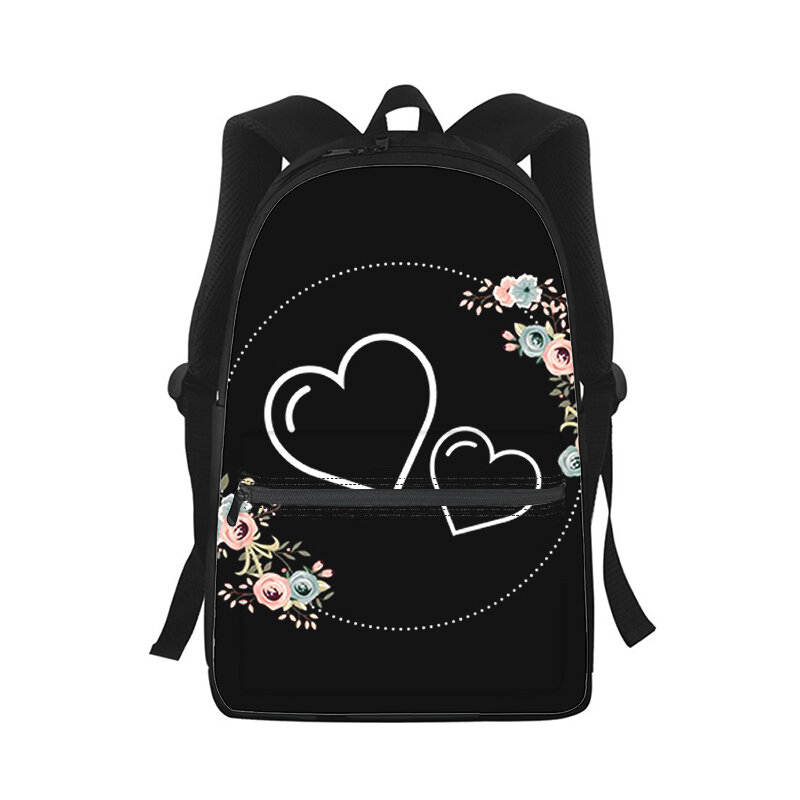Miłość serce kolorowa róża męska damska plecak 3D drukowana torba szkolna dla uczniów plecak na laptopa torba podróżna na ramię dla dzieci
