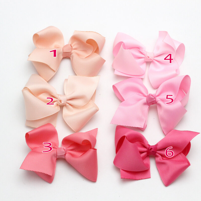 Solid Ribbon Bow Hairpin for Children Hair Accessories Match Clothes Baby Headwear Hair Clip Ribbon Bowknot Clip Denmark Hairbow
