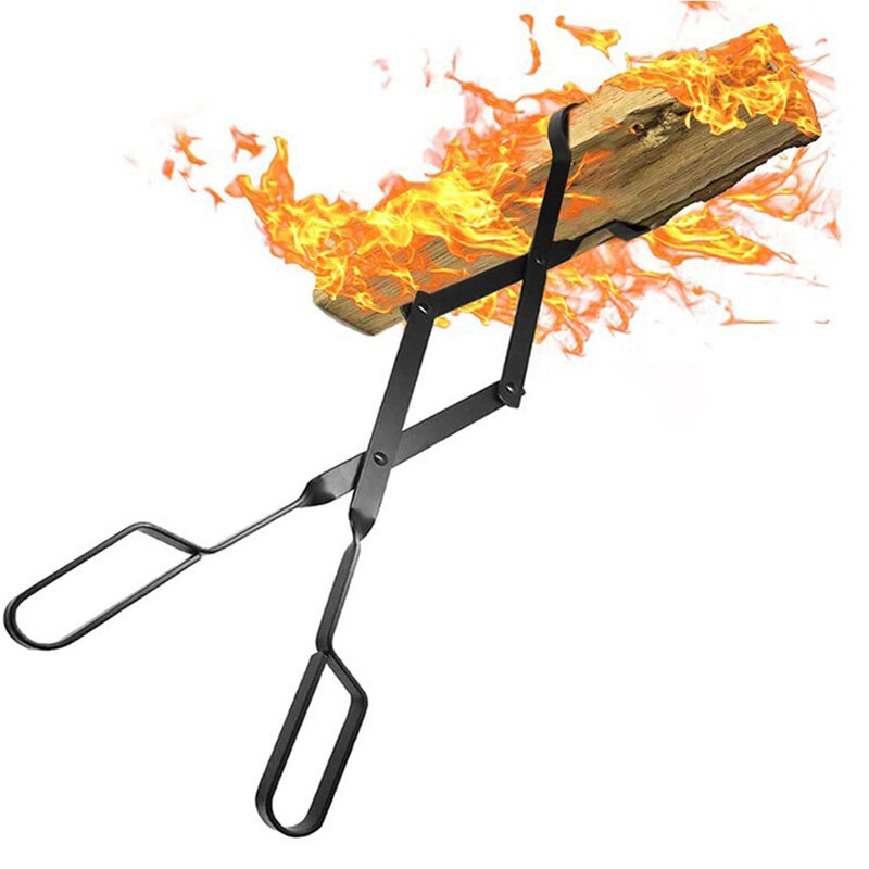 Fire Tongs para Fire Log Claw, Grabber Tool, ferramentas ao ar livre para lenha, forno, carvão, fogueira, fogueira Grill, 26"