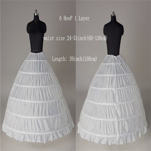 9 Style White A-Line/Hoop/Hoopless/Short Crinoline Petticoat/Underskirt Wedding