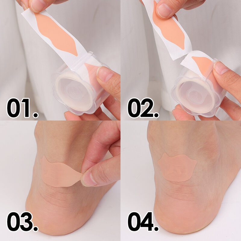 2/1roll New Gel Protector Anti-abrasion Water-proof Foot Patches Adhesive Pads Heels Liner Shoes Sticker Pain Relief Skin Care
