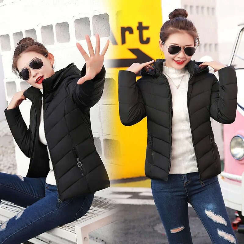 Jesienna bawełniany płaszcz zimowy dla kobiet koreańska luźna ocieplana kurtka z bawełny damska krótka ciepła gruba kurtka 2023 nowa damska odzież wierzchnia
