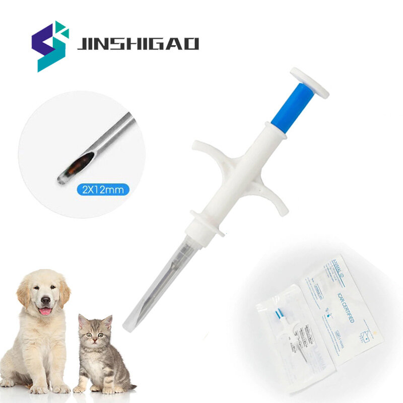 20pcs Pet Id Tags Injectable Microchip 2.12*12mm Rfid Syringe Glass Chip Injector Pet Dog Suppliers