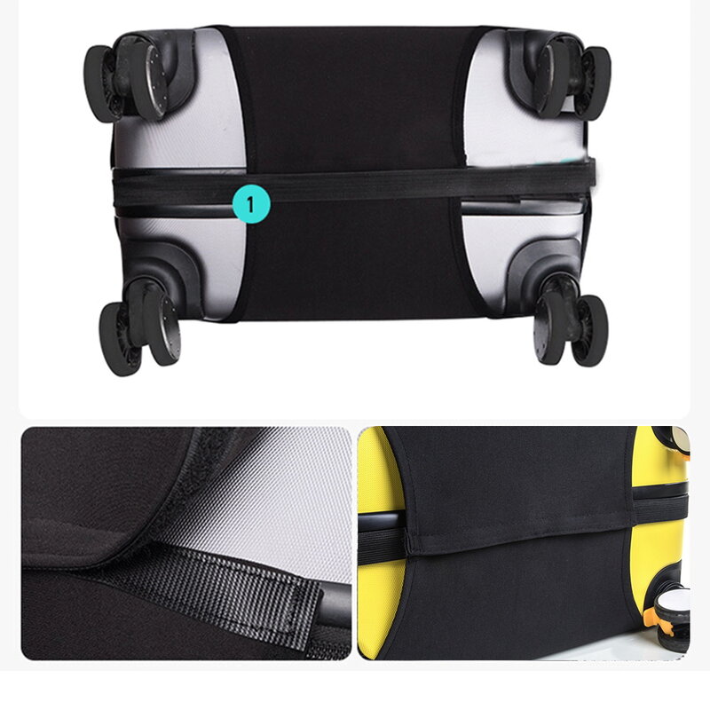 Nuova copertura della valigia con stampa dei denti copertura protettiva per bagagli custodia elastica per la polvere del fumetto per accessori da viaggio per Trolley da 18-32 pollici