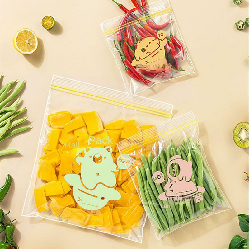 1~5PCS Fresh-keeping Bag Food -grade Storage Bag Meng Beast Printed Storing Bag Wide -proof Fruit And Vegetable Secret Bag