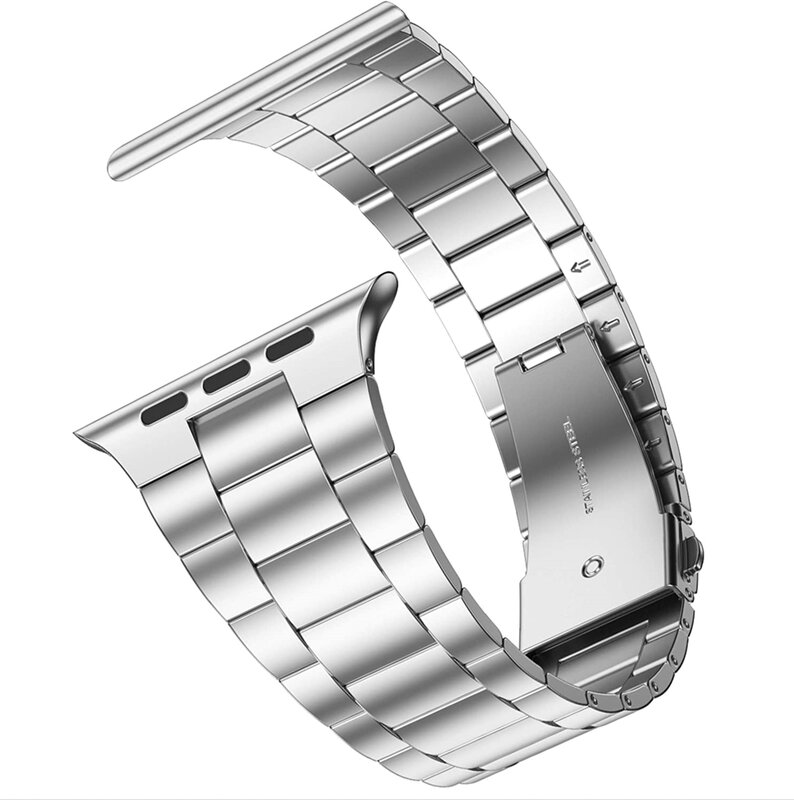 Ремешок металлический для Apple Watch Band SE 9 8 7 6 5 4 40 мм 44 мм 41 мм 45 мм ultra 2 49, браслет из нержавеющей стали для iWatch 3, 42 мм