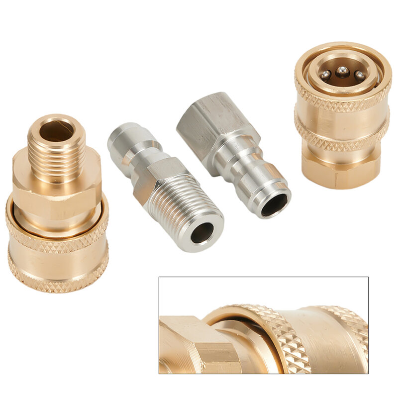 Male Fitting Adapter Quick Connector Garden Yard Copper Male Fitting Pressure Washer Coupling Quickly Disassemble