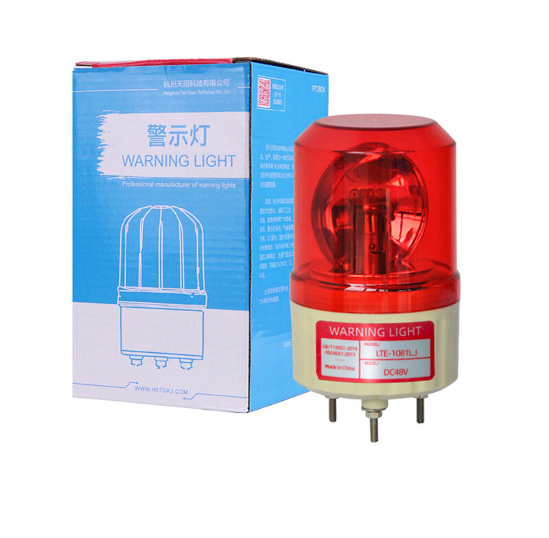 Obrotowa lampa w stylu industrialnym ostrzegawcza wodoodporna stroboskop LED światła z dźwiękiem dla fabryki, LTE-1081LJ warsztatowej