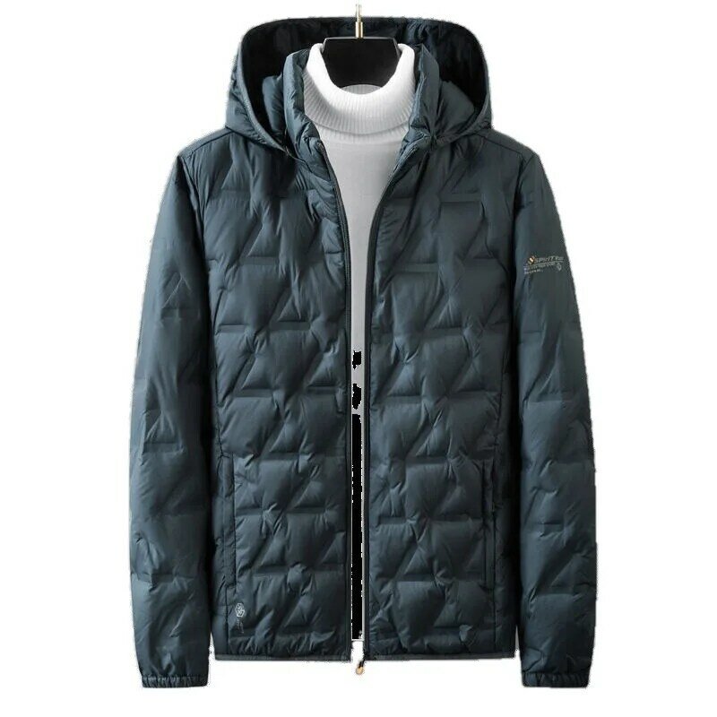 Новое поступление, модное зимнее утепленное короткое пальто suepr с капюшоном, мужское теплое пальто, искусственная кожа 7XL