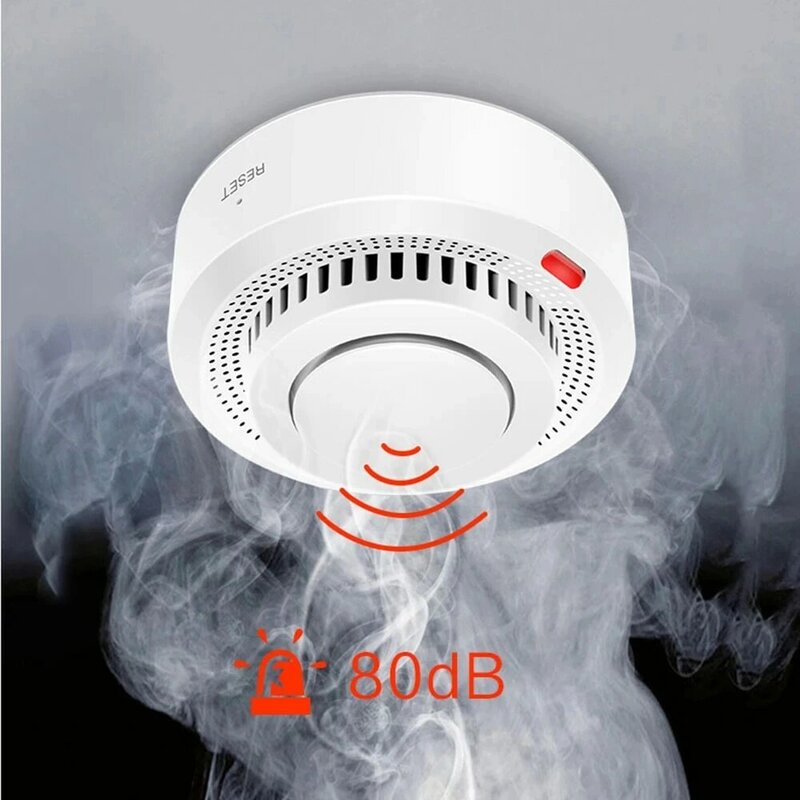 Tuya-detector de fumaça com sensor wifi, alarme de incêndio, funciona com aplicativo vida inteligente, informações, sistema de segurança doméstica, bombeiros