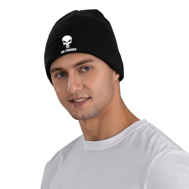Punisher SEAL equipe malha Bonnet Caps, manter chapéus quentes, Moda