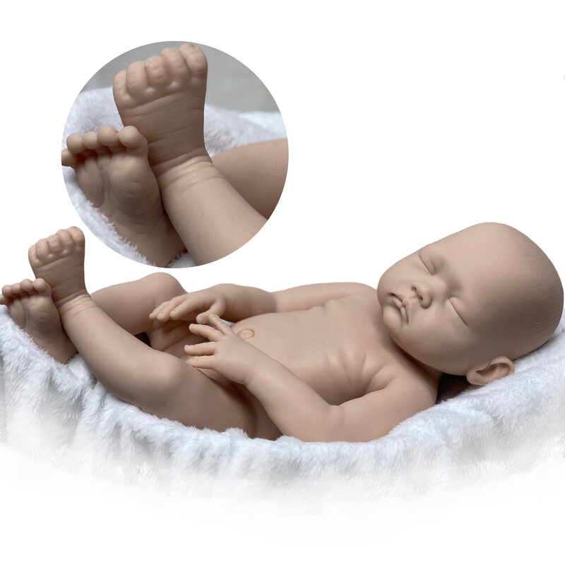 Silicone macio sólido bebe renascer 45cm lifelike reborn bebê menina bonecas pintados/sem pintura reborn corpo de silicone