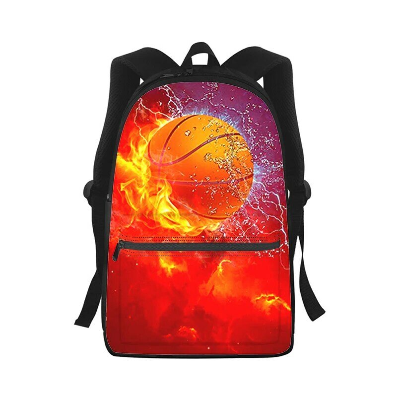 Mochila de basquete impressão 3D para homens e mulheres, mochila escolar, mochila portátil, bolsa de ombro de viagem, moda infantil