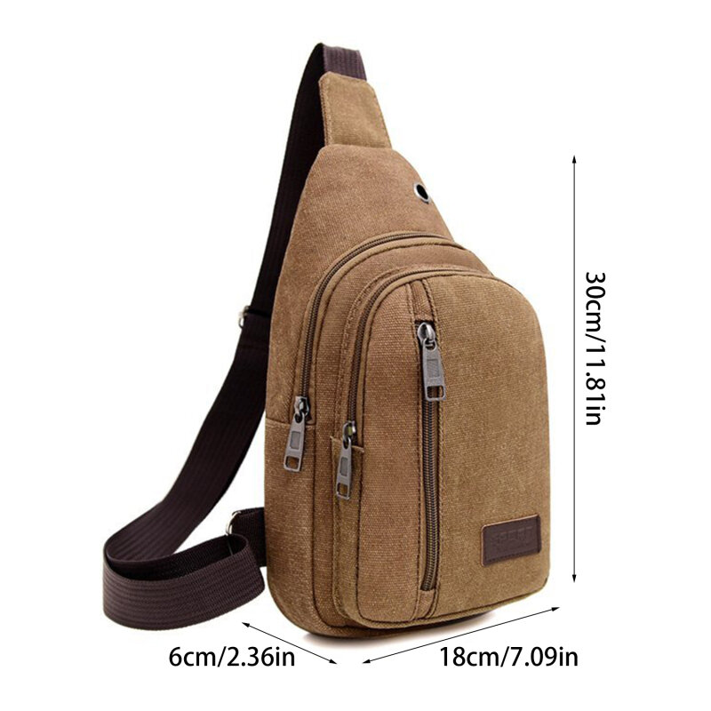 Men Shoulder Bags New Waist Packs Sling Crossbody Pack Outdoor Sport Chest Packet Daily Picnic Canvas Casual Messenger Bag Bolsa