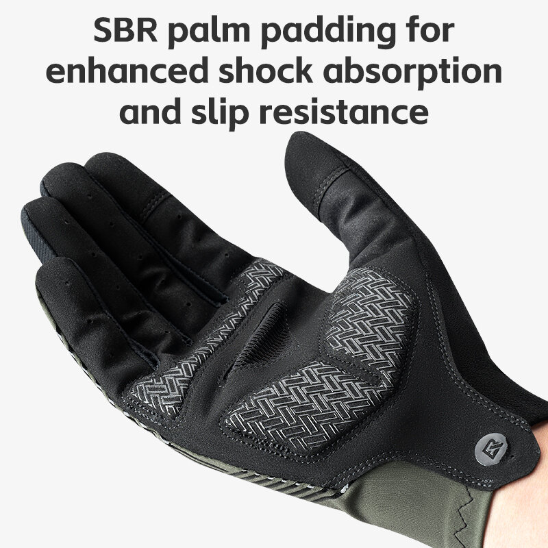 ROCKBROS Summer Cycling Gloves Breathable MTB Road Bike Non-slip Gloves Touch Screen Spring Full Finger Motorcycle Riding Gloves