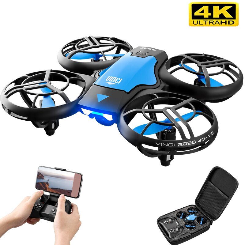 Mini Drone 4k professione HD telecamera grandangolare 1080P WiFi FPV Drone altezza fotocamera mantenere droni fotocamera elicottero giocattoli