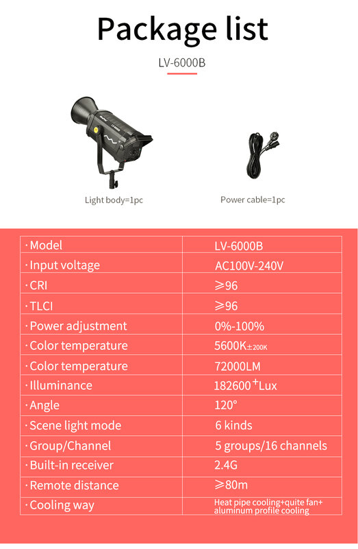 Nicefoto-LED照明,連続照明,600W,写真スタジオ,モニター用照明装置
