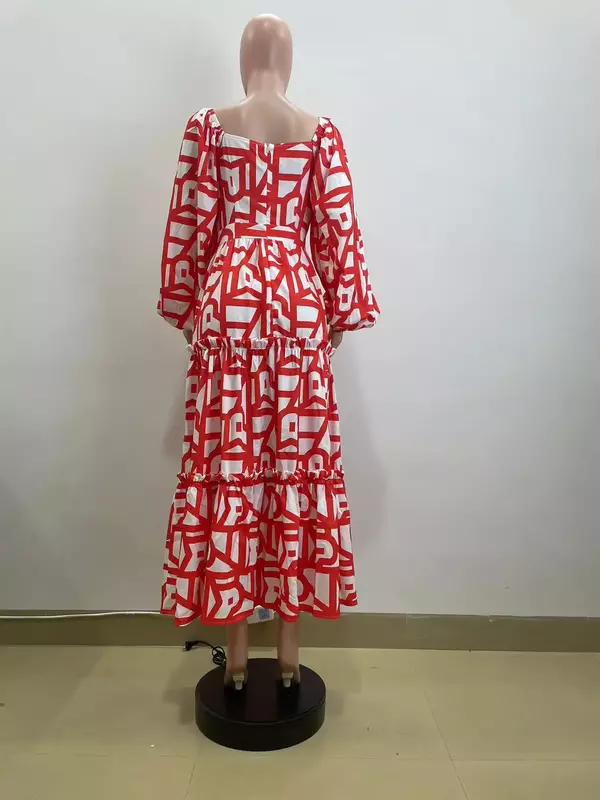 2024 elegancka sukienki afrykańskie dla kobiet Dashiki wiosna lato moda Maxi sukienka damska tradycyjna ubranie afrykańskie długa sukienka